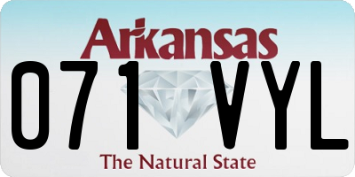 AR license plate 071VYL