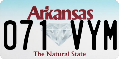 AR license plate 071VYM