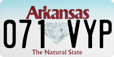 AR license plate 071VYP