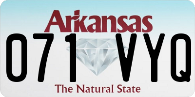 AR license plate 071VYQ