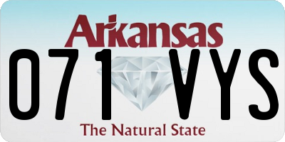 AR license plate 071VYS