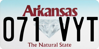 AR license plate 071VYT