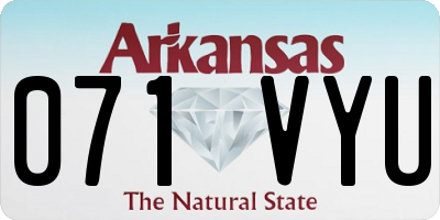 AR license plate 071VYU