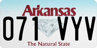 AR license plate 071VYV