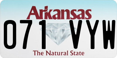 AR license plate 071VYW