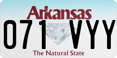 AR license plate 071VYY