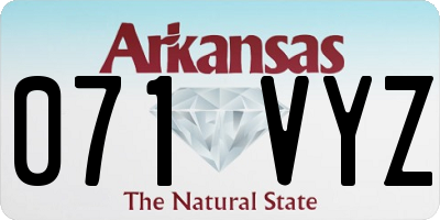 AR license plate 071VYZ