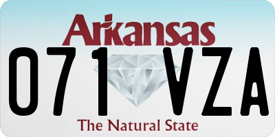 AR license plate 071VZA