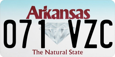AR license plate 071VZC