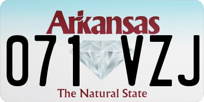 AR license plate 071VZJ