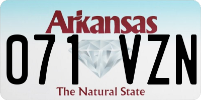 AR license plate 071VZN