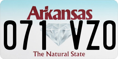 AR license plate 071VZO
