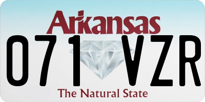 AR license plate 071VZR