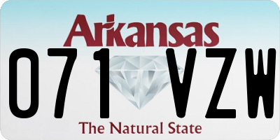 AR license plate 071VZW