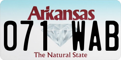 AR license plate 071WAB