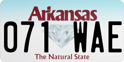 AR license plate 071WAE
