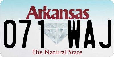 AR license plate 071WAJ