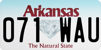AR license plate 071WAU
