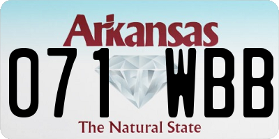 AR license plate 071WBB