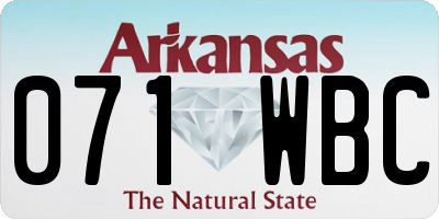 AR license plate 071WBC