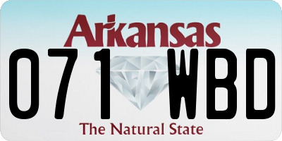 AR license plate 071WBD