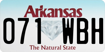 AR license plate 071WBH