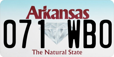 AR license plate 071WBO