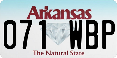 AR license plate 071WBP