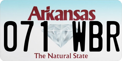AR license plate 071WBR