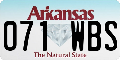 AR license plate 071WBS