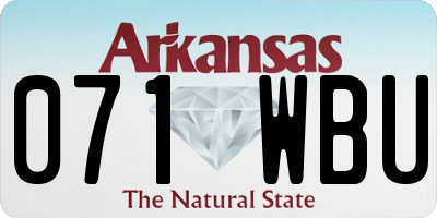 AR license plate 071WBU