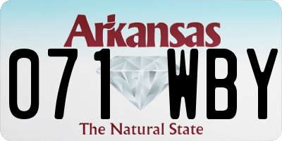 AR license plate 071WBY