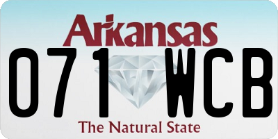 AR license plate 071WCB