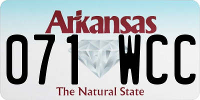 AR license plate 071WCC