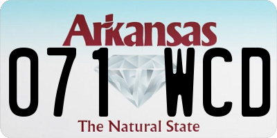 AR license plate 071WCD