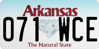 AR license plate 071WCE