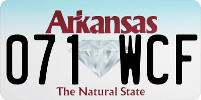 AR license plate 071WCF