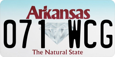AR license plate 071WCG