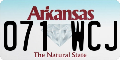 AR license plate 071WCJ