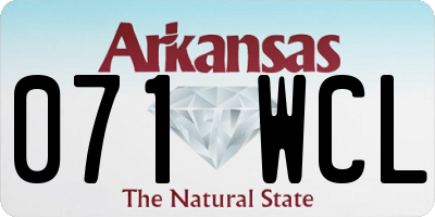 AR license plate 071WCL