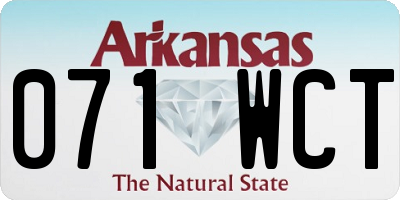 AR license plate 071WCT