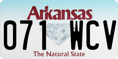 AR license plate 071WCV