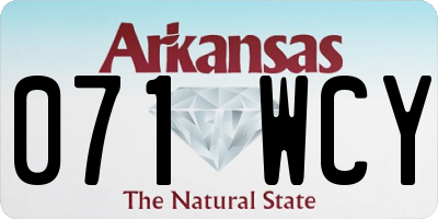 AR license plate 071WCY