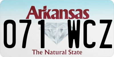 AR license plate 071WCZ
