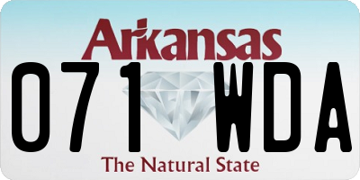 AR license plate 071WDA