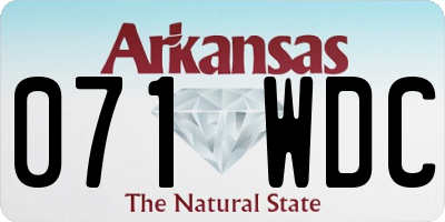 AR license plate 071WDC