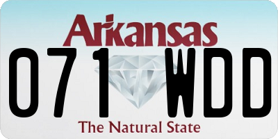AR license plate 071WDD