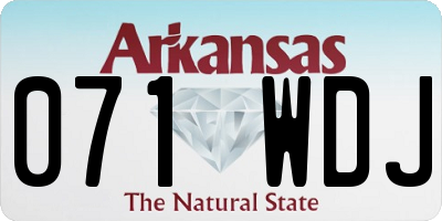 AR license plate 071WDJ
