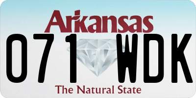 AR license plate 071WDK