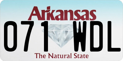 AR license plate 071WDL